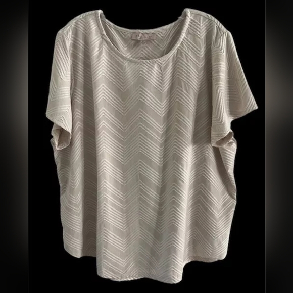 PHILOSOPHY REPUBLIC White Womens Blouse Shirt Top Plus Size 1X - Picture 1 of 7